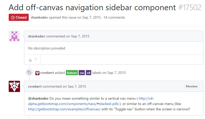 Add off-canvas navigation sidebar component