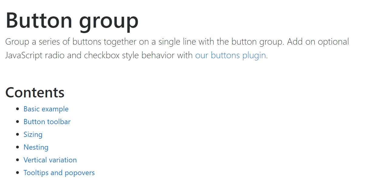 Bootstrap button group official  documents