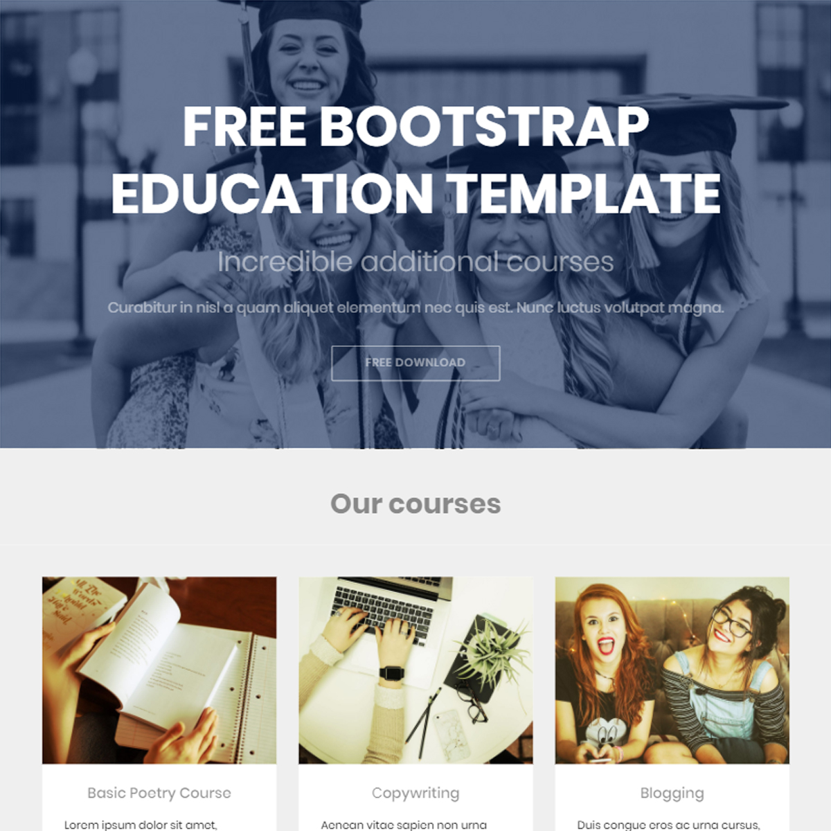 Responsive Bootstrap Education Templates